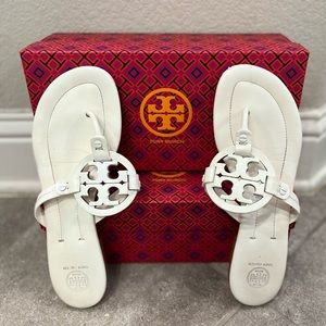 Tory Burch Miller Sandal - White Size 10